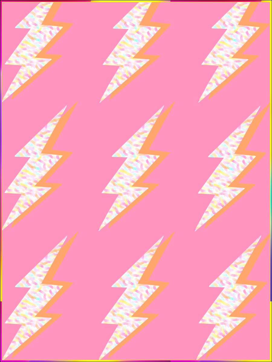 pink lightning bolt preppy