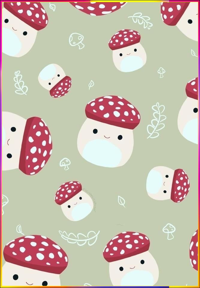 preppy wallpaper mushroom