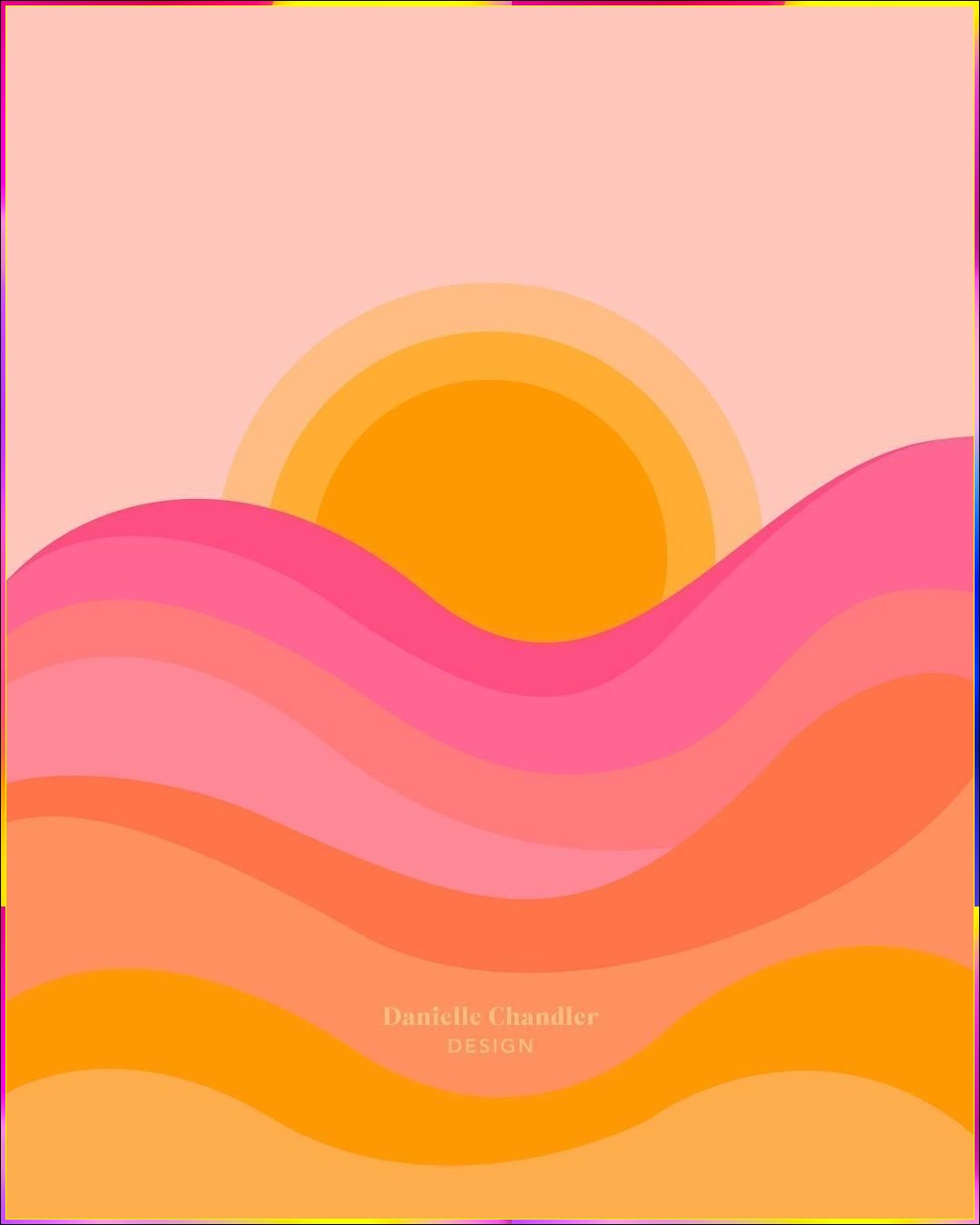 sunset preppy wallpaper